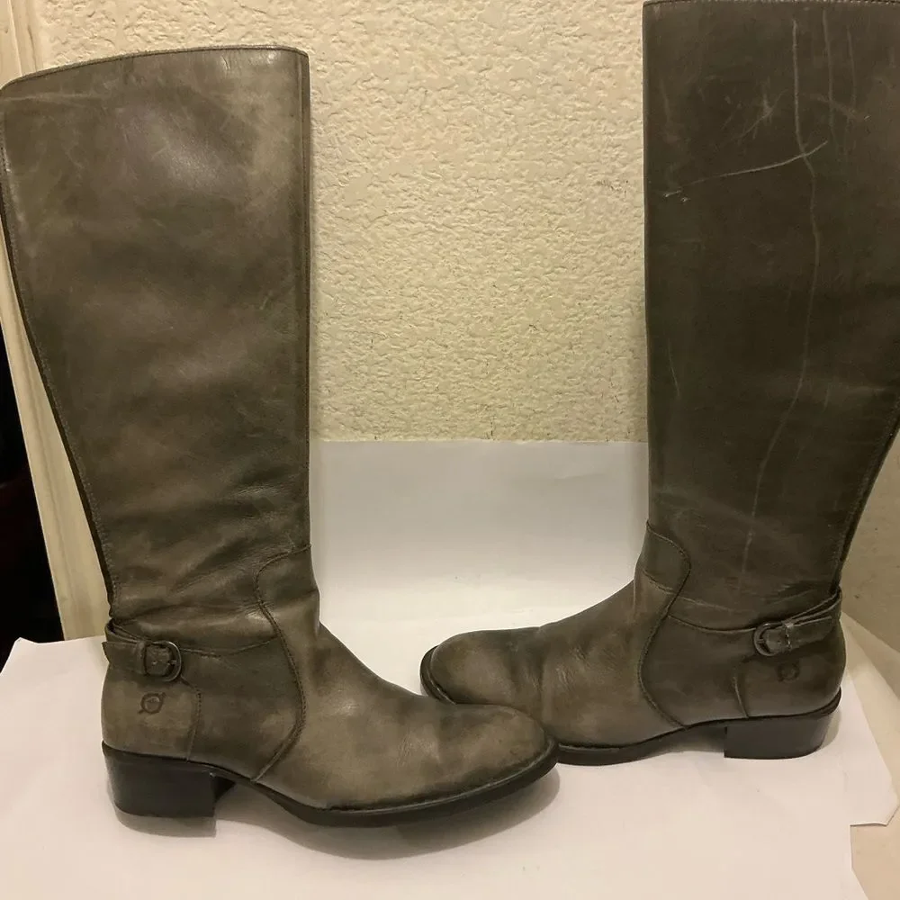 Born Gray Over the Knee Boots